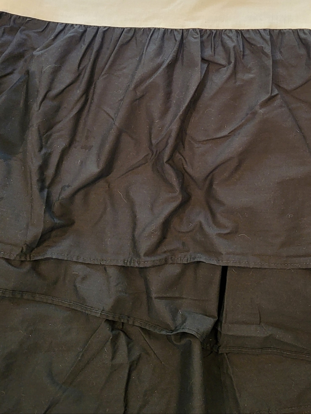 Jet BLACK Queen Dust Ruffle/bedskirt
